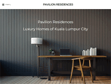 Tablet Screenshot of pavilion-residences.com